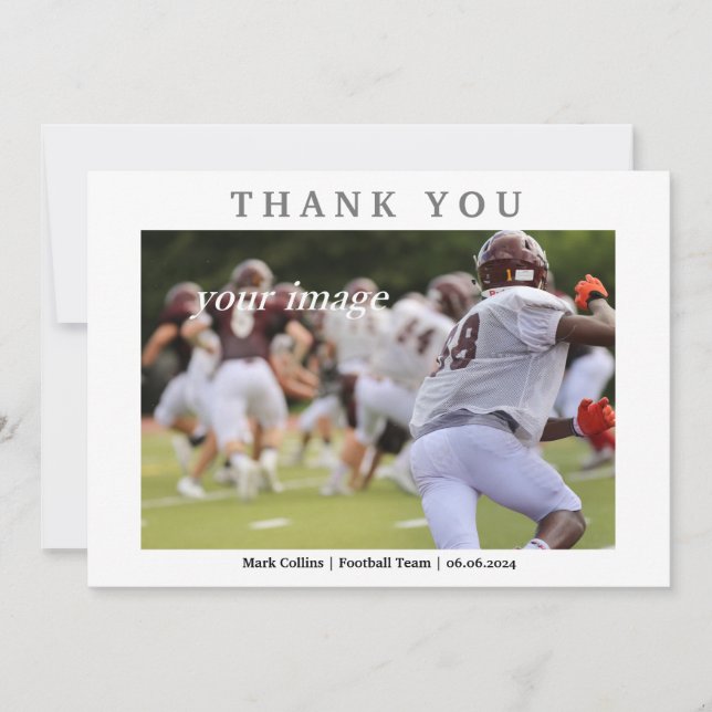 Classic Retro Vintage Handwriting Thank You Card (Front)