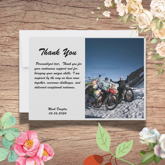 Classic Retro Vintage Handwriting Thank You Card (Creator Uploaded)
