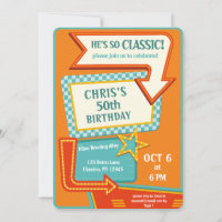 Classic Retro Vintage Sign 50 Birthday 