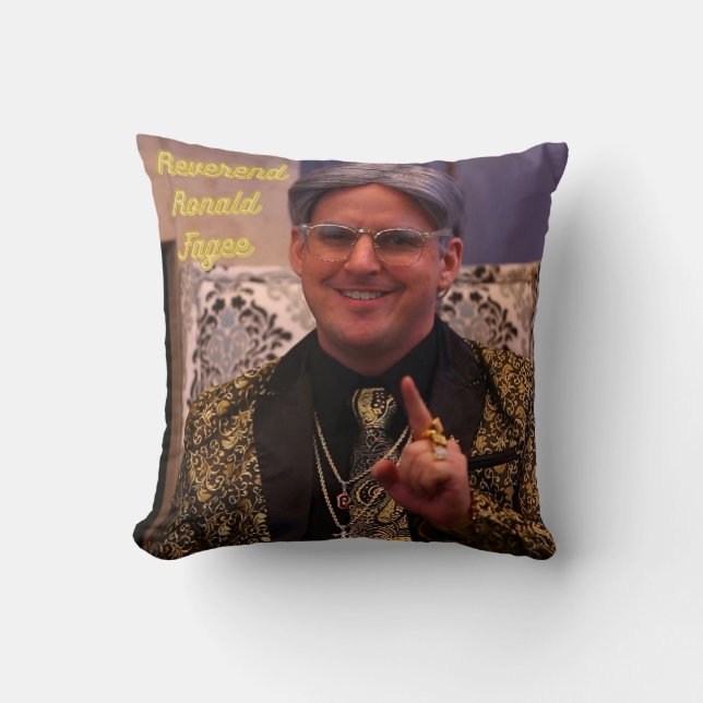 Classic Reverend Fagee Throw Pillow (Front)