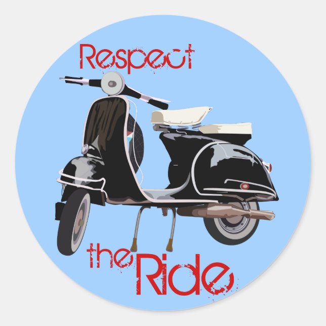 Classic ride classic round sticker (Front)