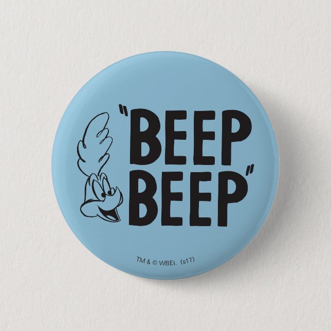 Classic ROAD RUNNER™ BEEP BEEP!™ 6 Cm Round Badge (Front)