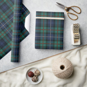 Classic Robertson Green Plaid Tartan Wrapping Paper