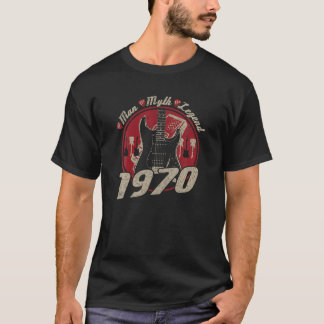 Classic Rock 50Th Birthday 1970 Guitar The Man The T-Shirt