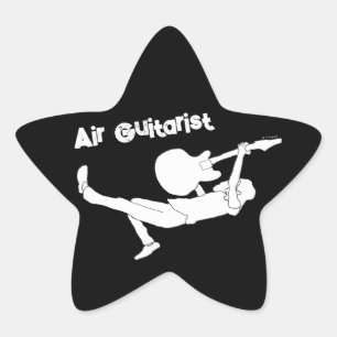 Classic Rock Air Guitar Star Sticker