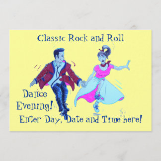 Classic Rock and Roll Dancing Invitation