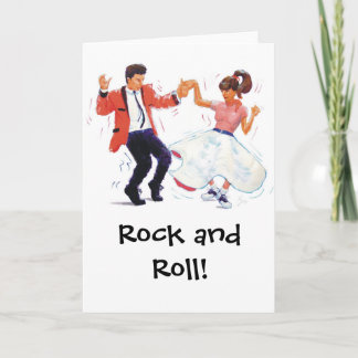 Classic Rock and Roll  Jive Dancing Card