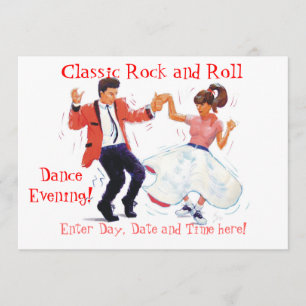 Classic Rock and Roll  Jive Dancing Invitation