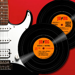 Classic Rock Bolt Monogram Record Save The Date