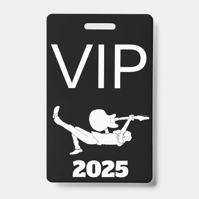 Classic Rock Custom Concert ID Badge (Front)