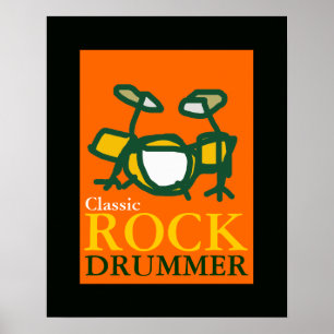 classic rock drummer poster