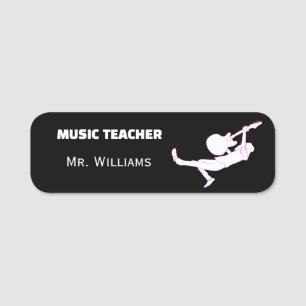 Classic Rock Music Teacher Name Tag