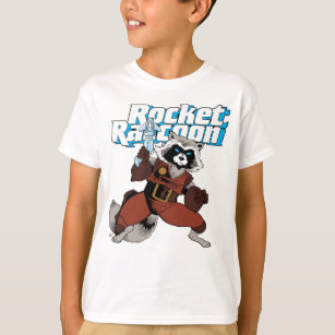 Classic Rocket Racoon Character Art T-Shirt