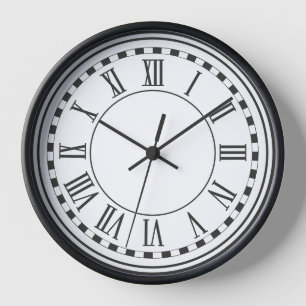 Classic Roman Numeral Wall Clock ⏳ Black & White