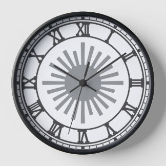 Classic Roman Numeral Wall Clock - Black & White