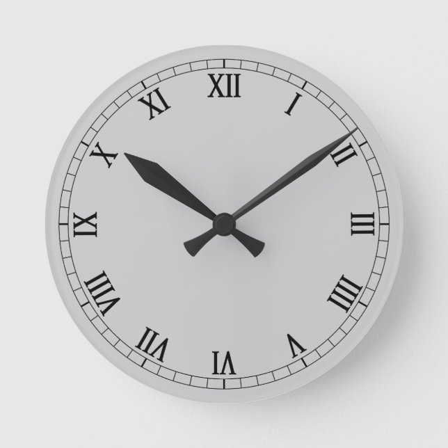 Classic Roman Numerals Round Clock (Front)