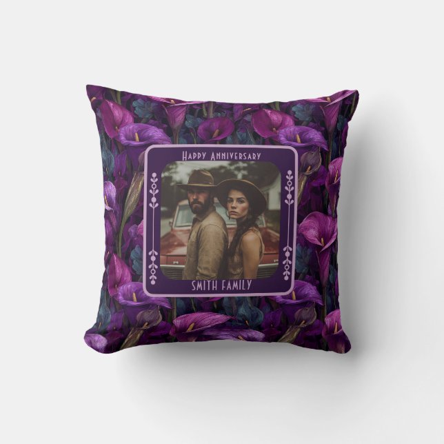 Classic Romantic Golden Anniversary  Throw Pillow  (Front)