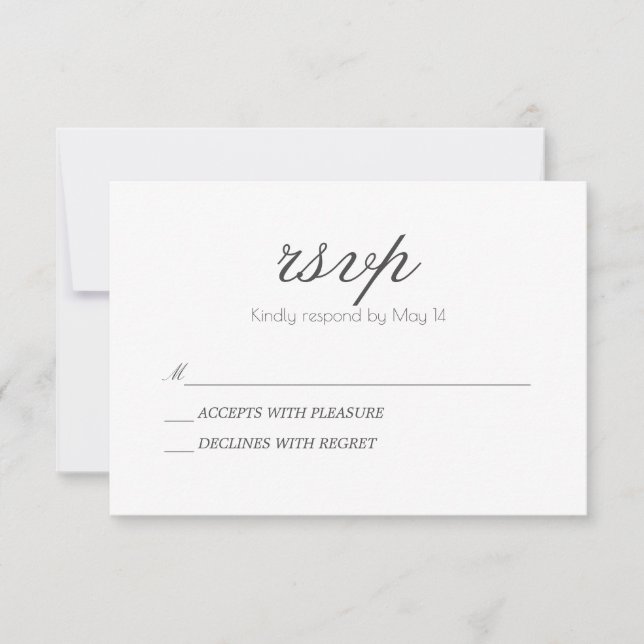 Classic & Romantic | RSVP Card (Front)
