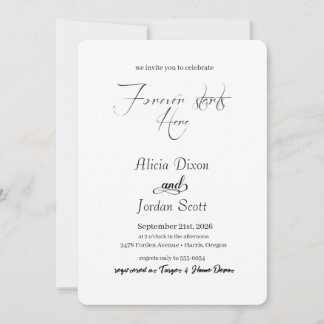 Classic Romantic Script Invitation