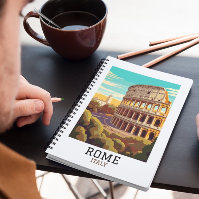 Classic Rome Italy Colosseum Historic Notebook (rome italy skyline colosseum notebook)