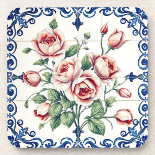 classic rose bouquet coaster