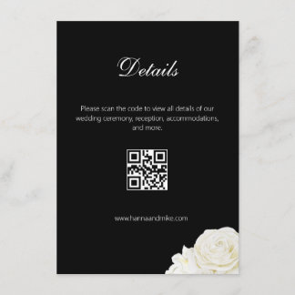 Classic Rose Detail Wedding Card
