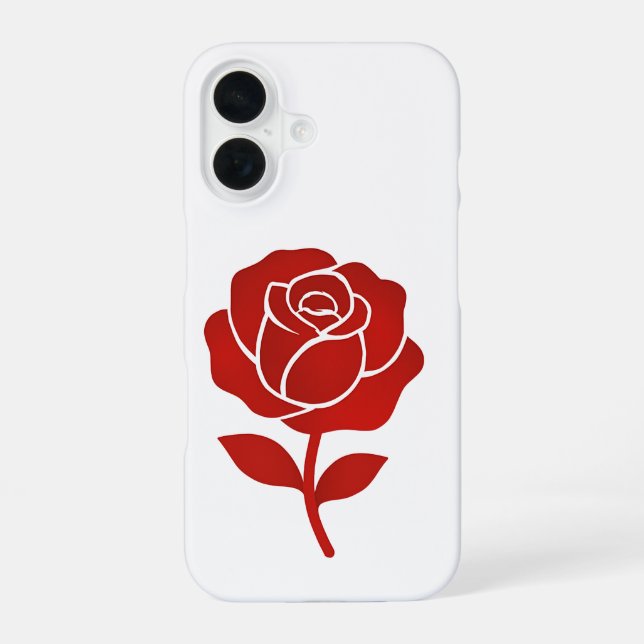 Classic Rose Emblem Forever Romantic Valentine day iPhone 16 Case (Back)
