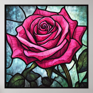 Classic Rose Floral Botanical Art Interior Decor