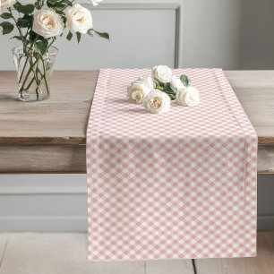 Classic Rose Gold Checkered Table Runner Parties