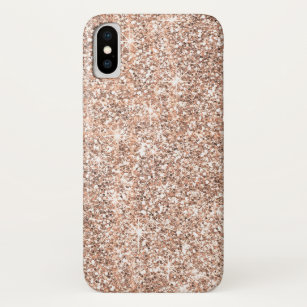 Classic Rose Gold Glitter Case-Mate iPhone X Case