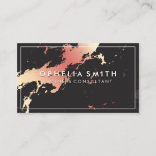 Classic Rose Gold Marble Business Card