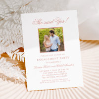 Classic Rose Gold She Said Yes Photo