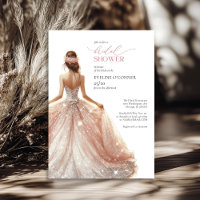 Classic rose gold sparkles wedding gown lux