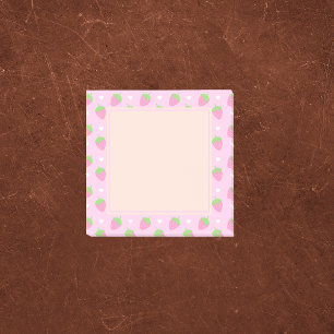 Classic Rose Pink Strawberries  Post-it Notes