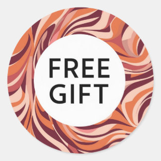 Classic Round Sticker Beautiful Free Gift design