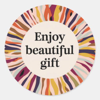Classic Round Sticker Beautiful Gift design