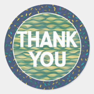 Classic Round Sticker Beautiful thankyou design