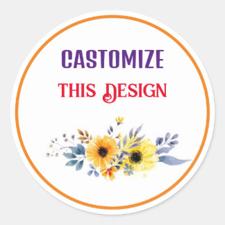  Classic Round Sticker Design 