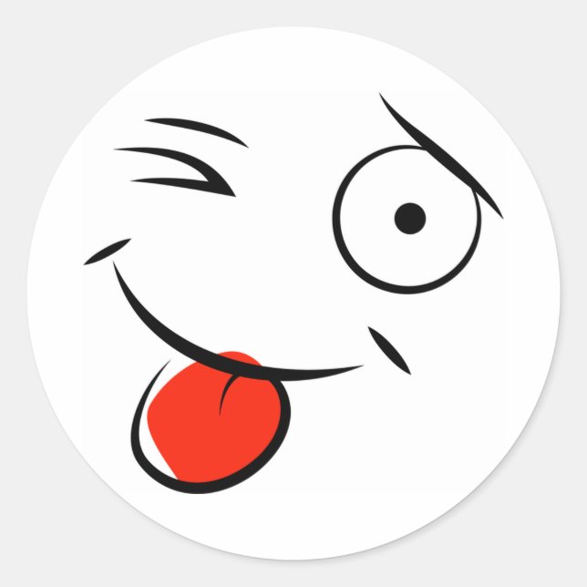Classic Round Sticker/Emoticons Sticker (Front)