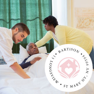 Classic Round Sticker for Senior Care Home & Assis