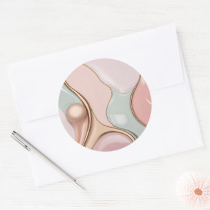 Classic round sticker in stylish graphic
