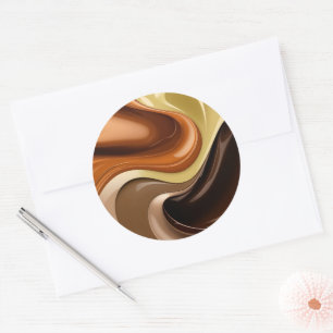 Classic round sticker in stylish graphic