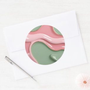 Classic round sticker in stylish graphic