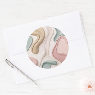 Classic round sticker in stylish graphic