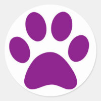 Classic Round Sticker/Paw Print