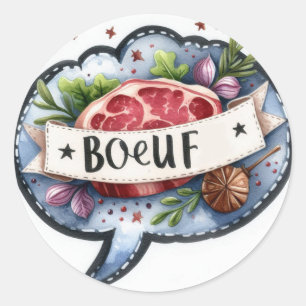 Classic round stickers (Beef)