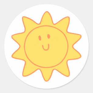 Classic Round Stickers (Cute Design)