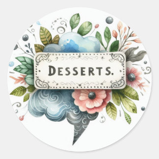 Classic Round Stickers (Desserts)