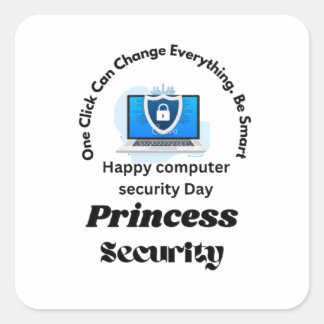 Classic Round Stickers GIFT COMPUTER SECURITY  DAY