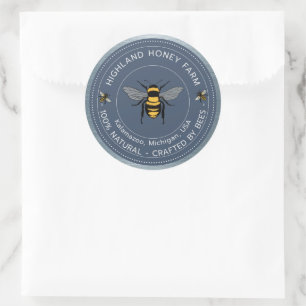 Classic Round Stickers Pure Honey Custom Level